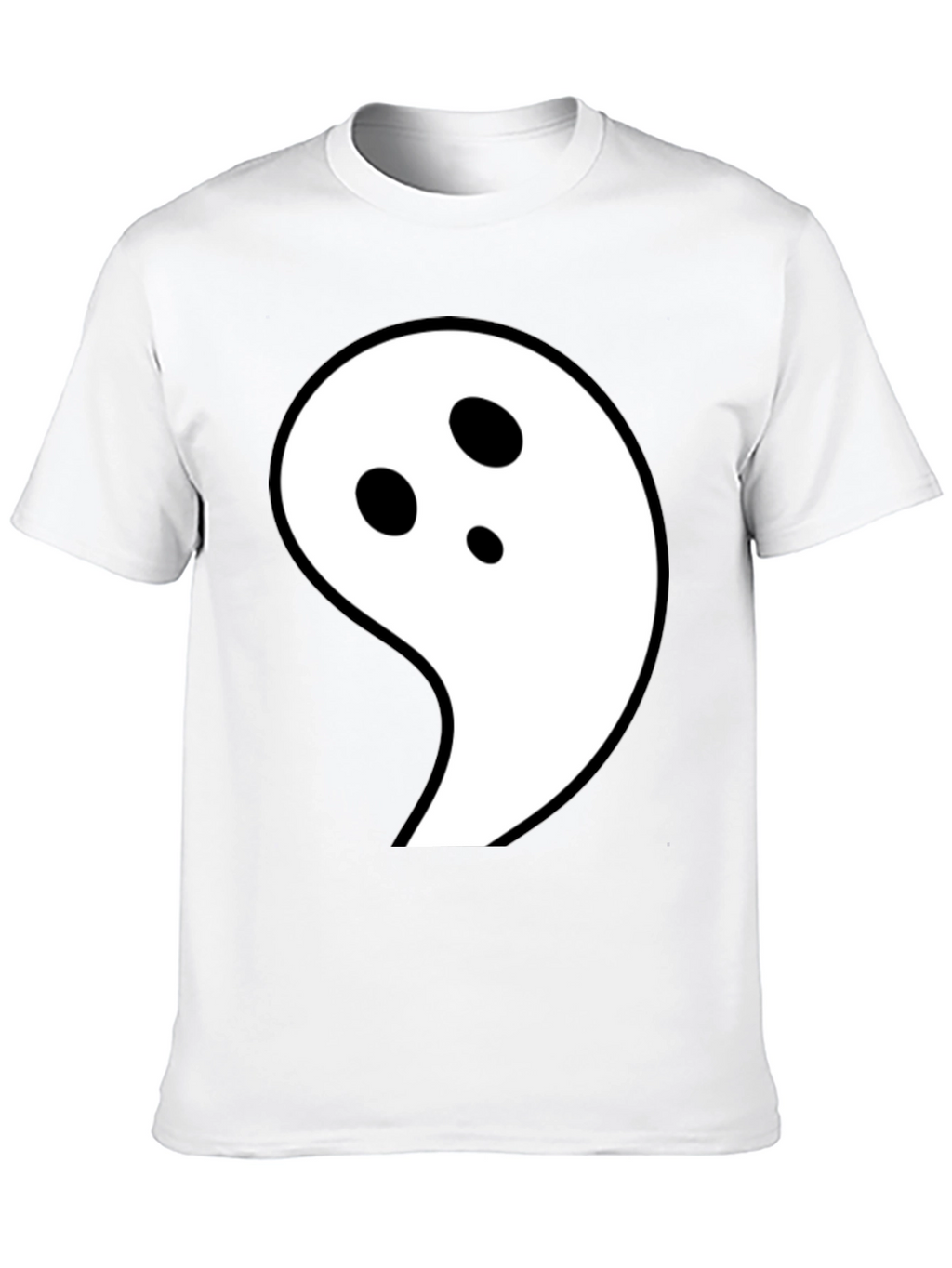 Ghost Graphic Black T-Shirt - Fun Halloween Tee