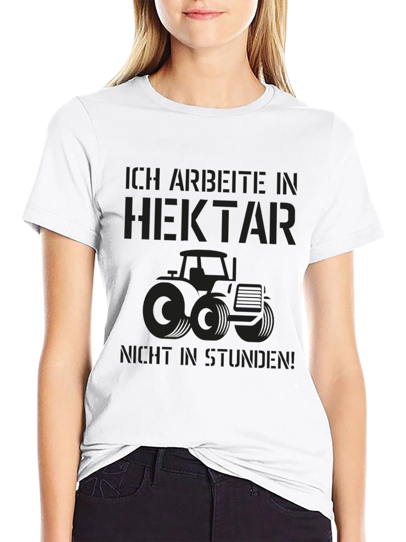 Ich Arbeite Hektar T-Shirt - Farmer Tractor Tee