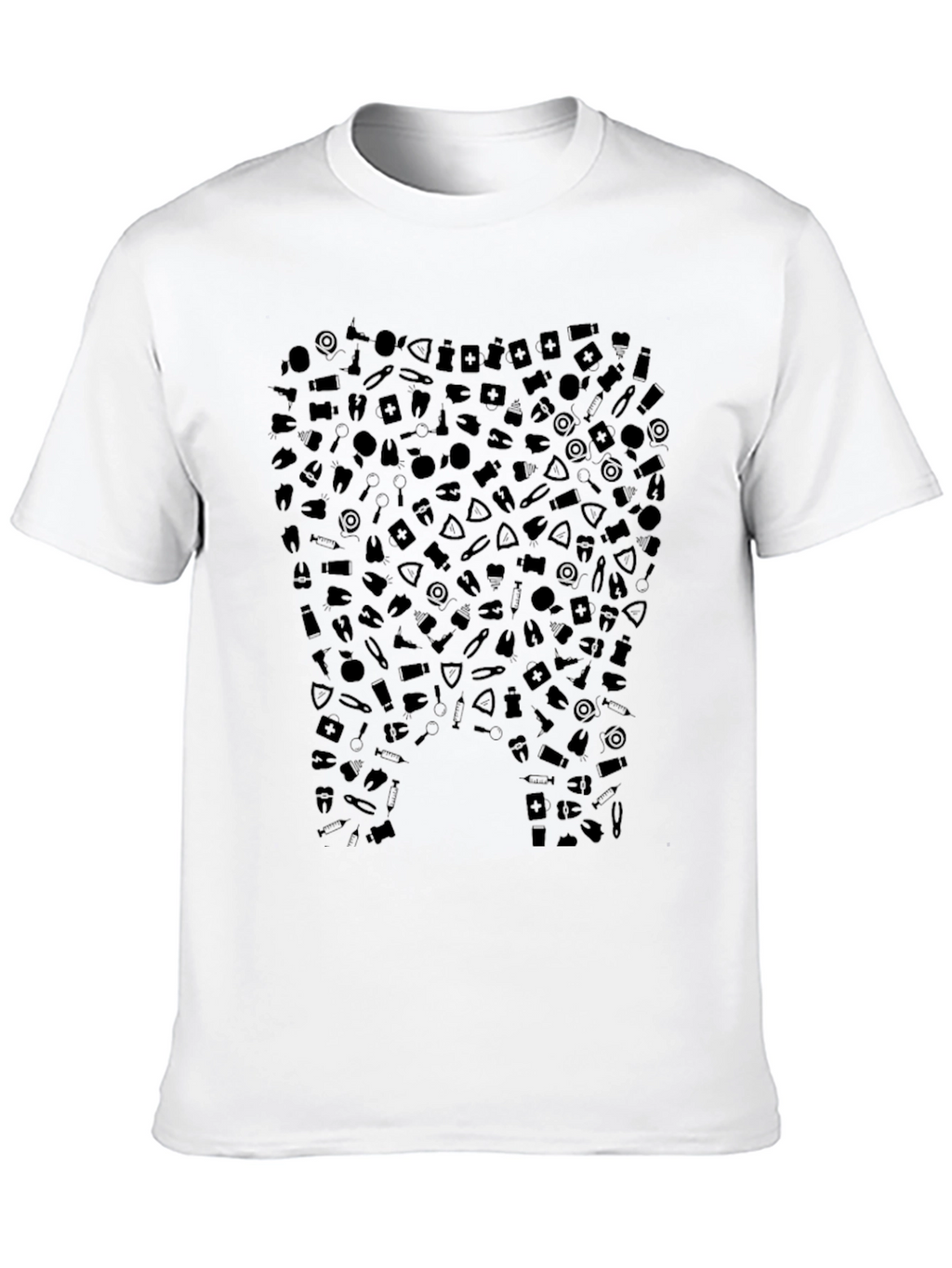 Dental Print Black T-Shirt
