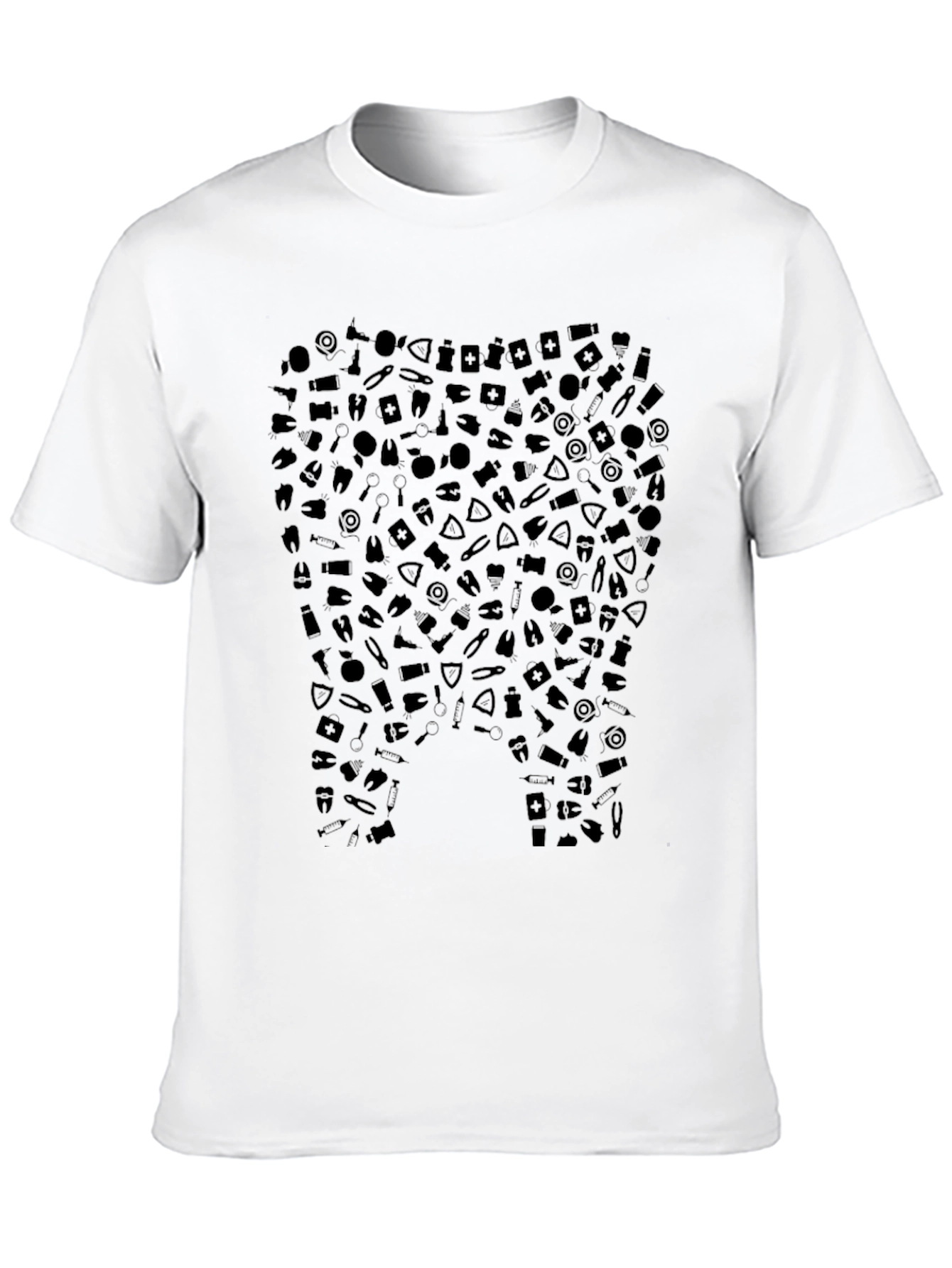 Dental Print Black T-Shirt