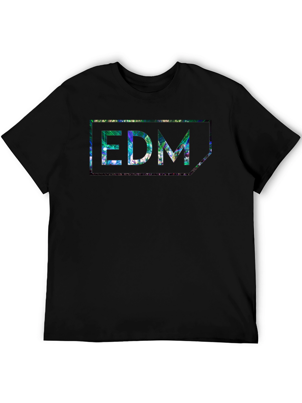 EDM Patterned Black T-Shirt