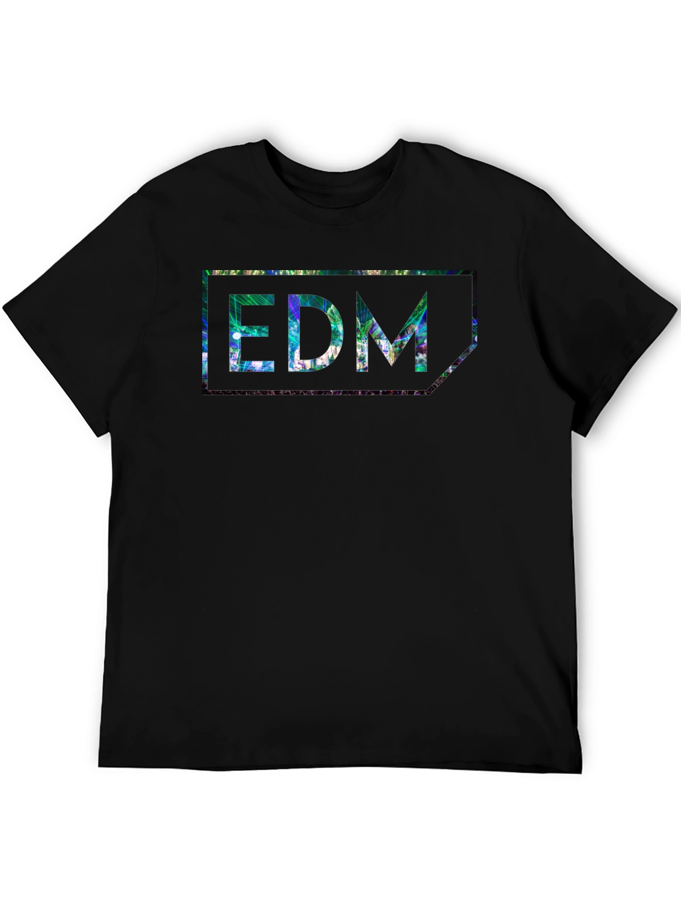 EDM Patterned Black T-Shirt