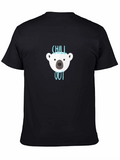 Chill Out Bear Graphic T-Shirt - Black