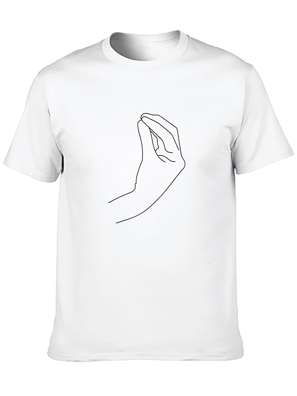 Italian Hand Gesture Graphic Tee - Casual Black T-Shirt