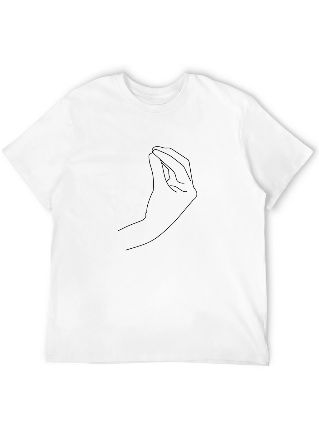 Italian Hand Gesture Graphic Tee - Casual Black T-Shirt