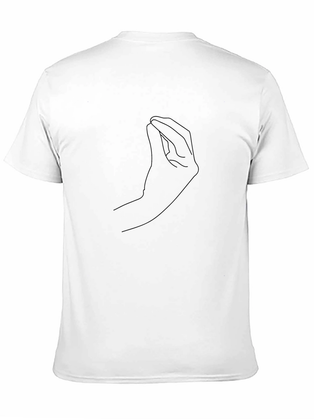 Italian Hand Gesture Graphic Tee - Casual Black T-Shirt