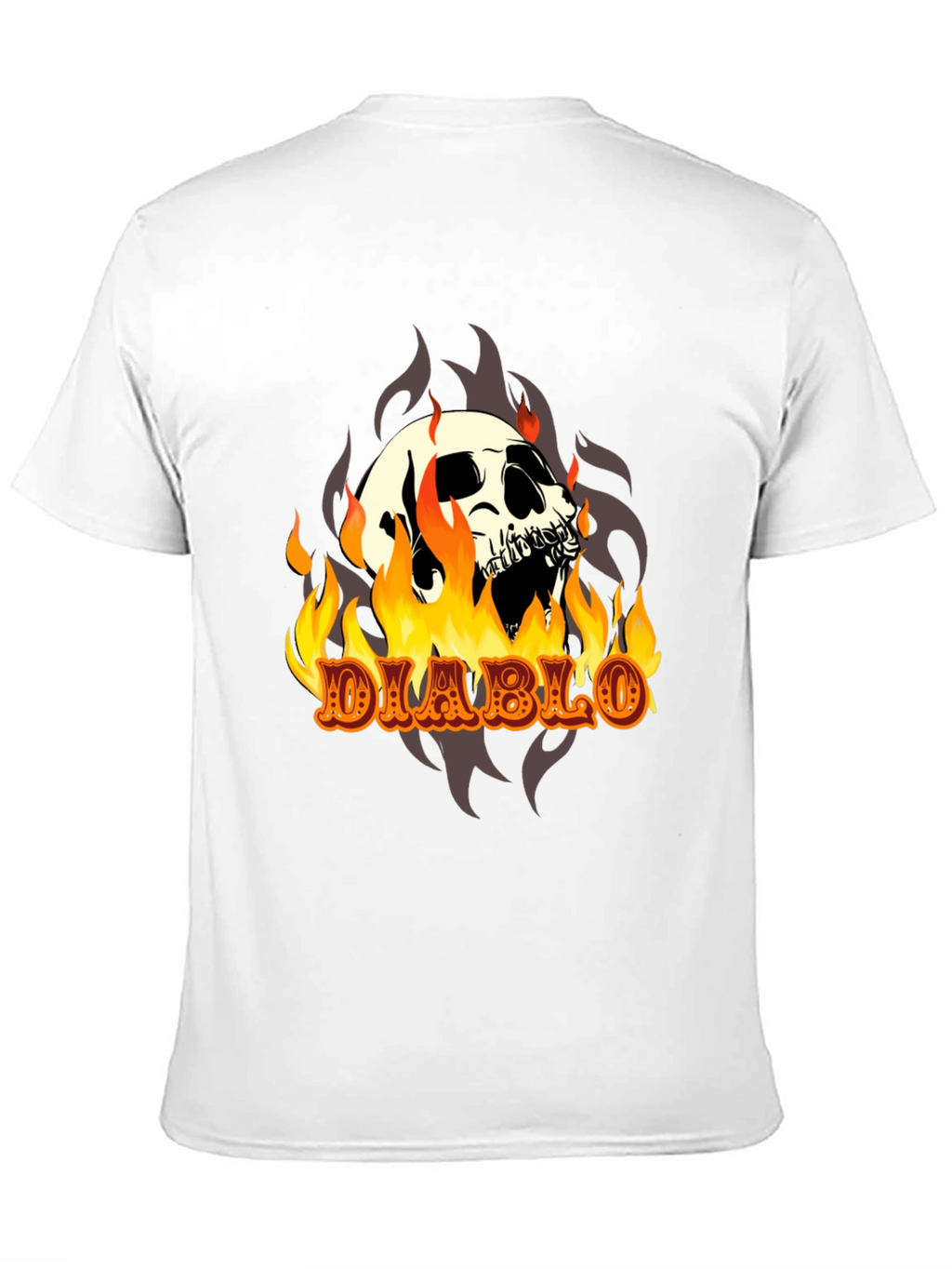Diablo Skull T-Shirt - Fiery Graphic Tee