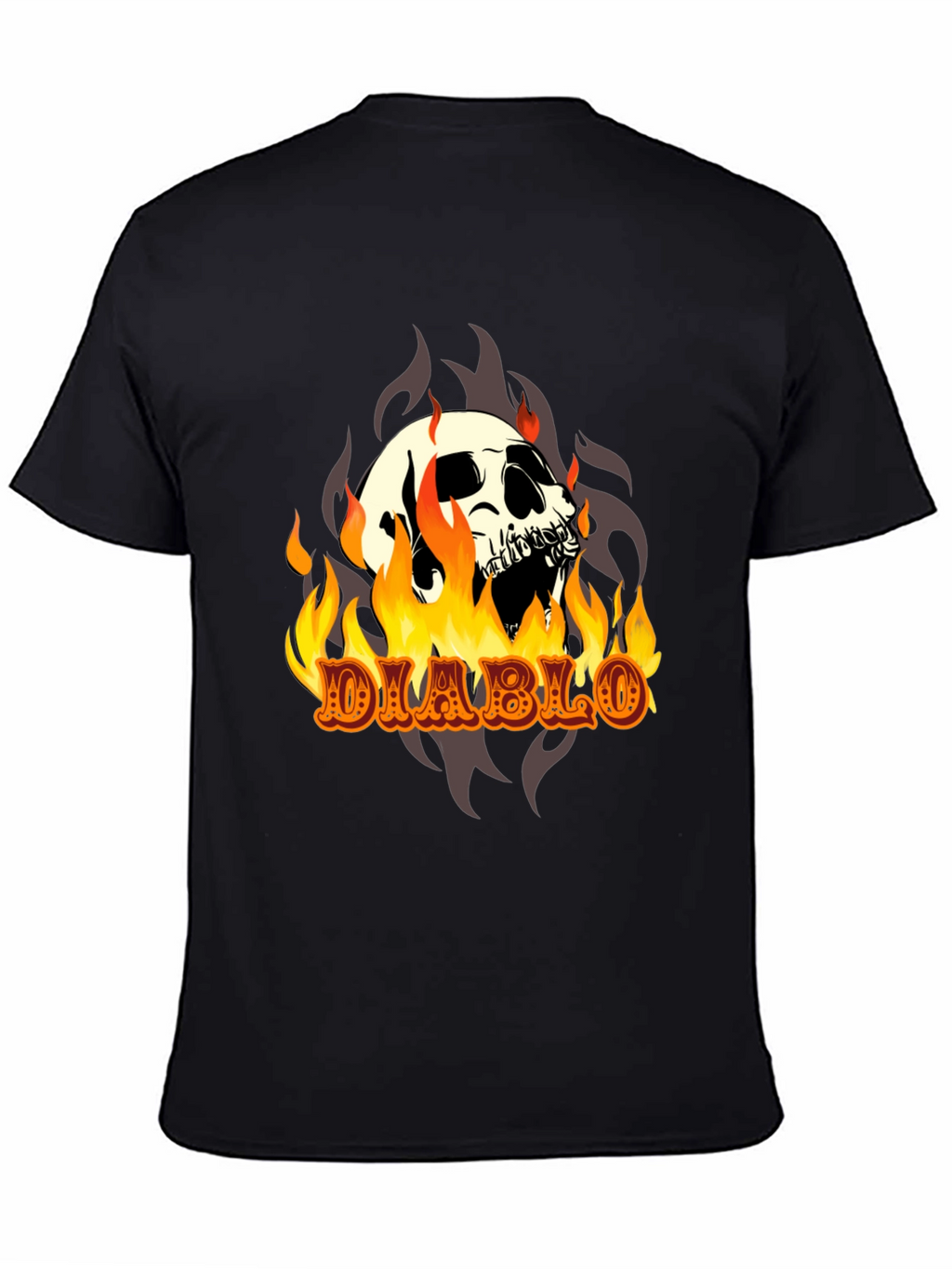 Diablo Skull T-Shirt - Fiery Graphic Tee