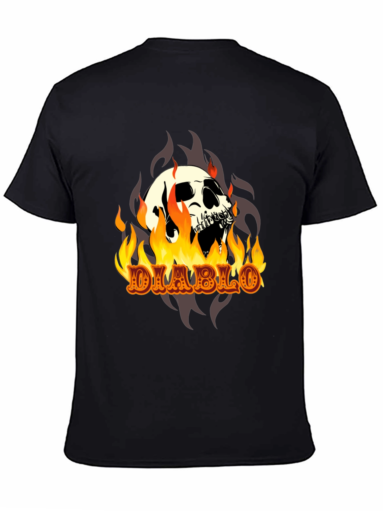 Diablo Skull T-Shirt - Fiery Graphic Tee