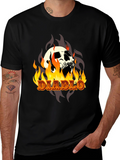 Diablo Skull T-Shirt - Fiery Graphic Tee