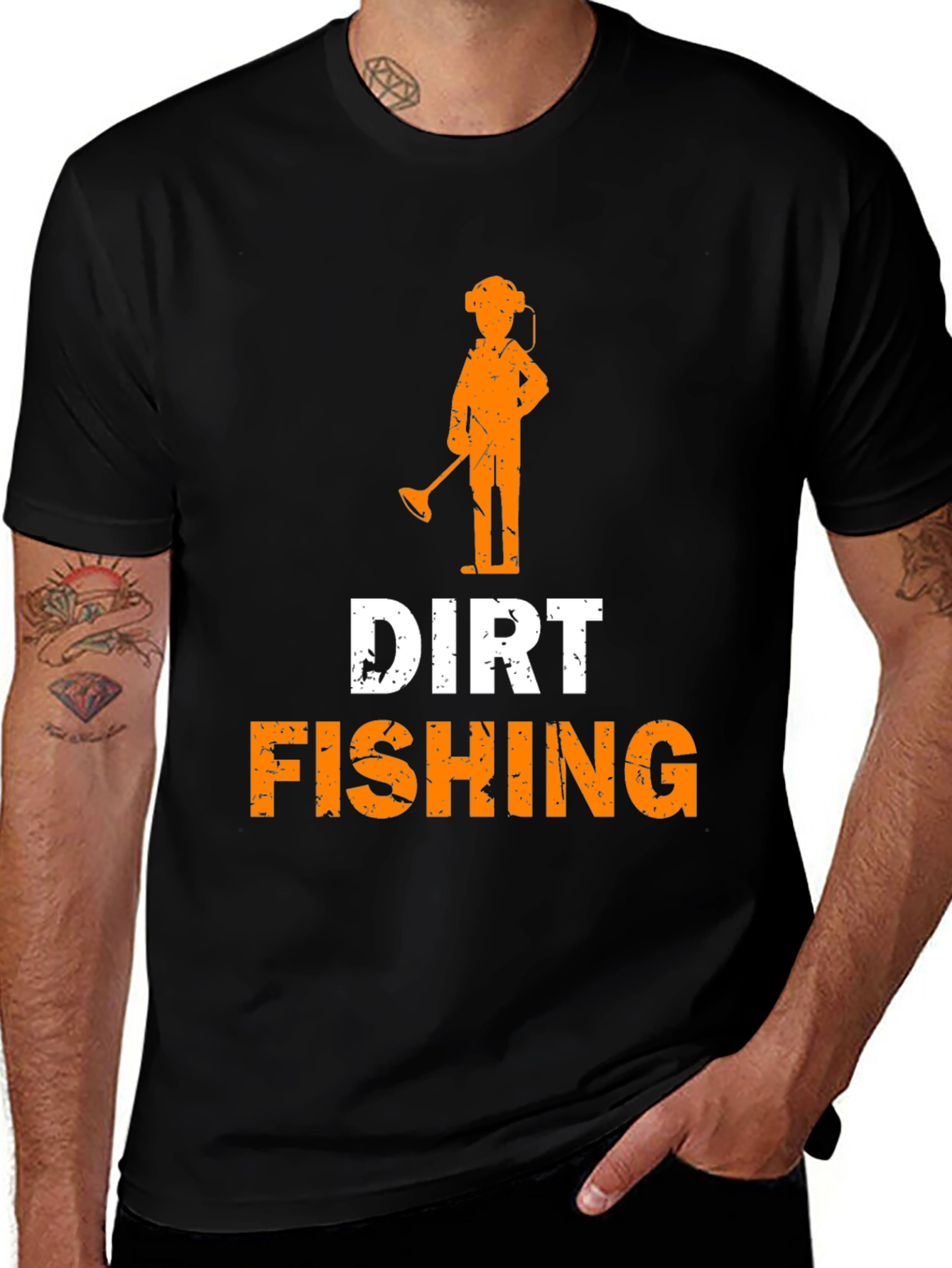 Dirt Fishing T-Shirt Metal Detecting Hobby