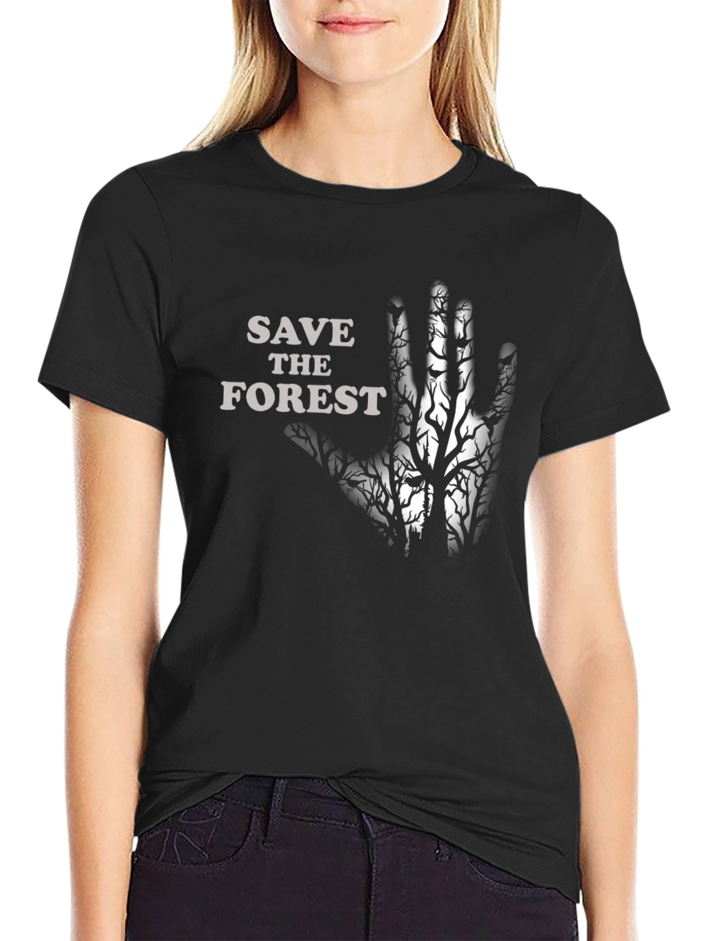 Save the Forest Graphic Tee - Black
