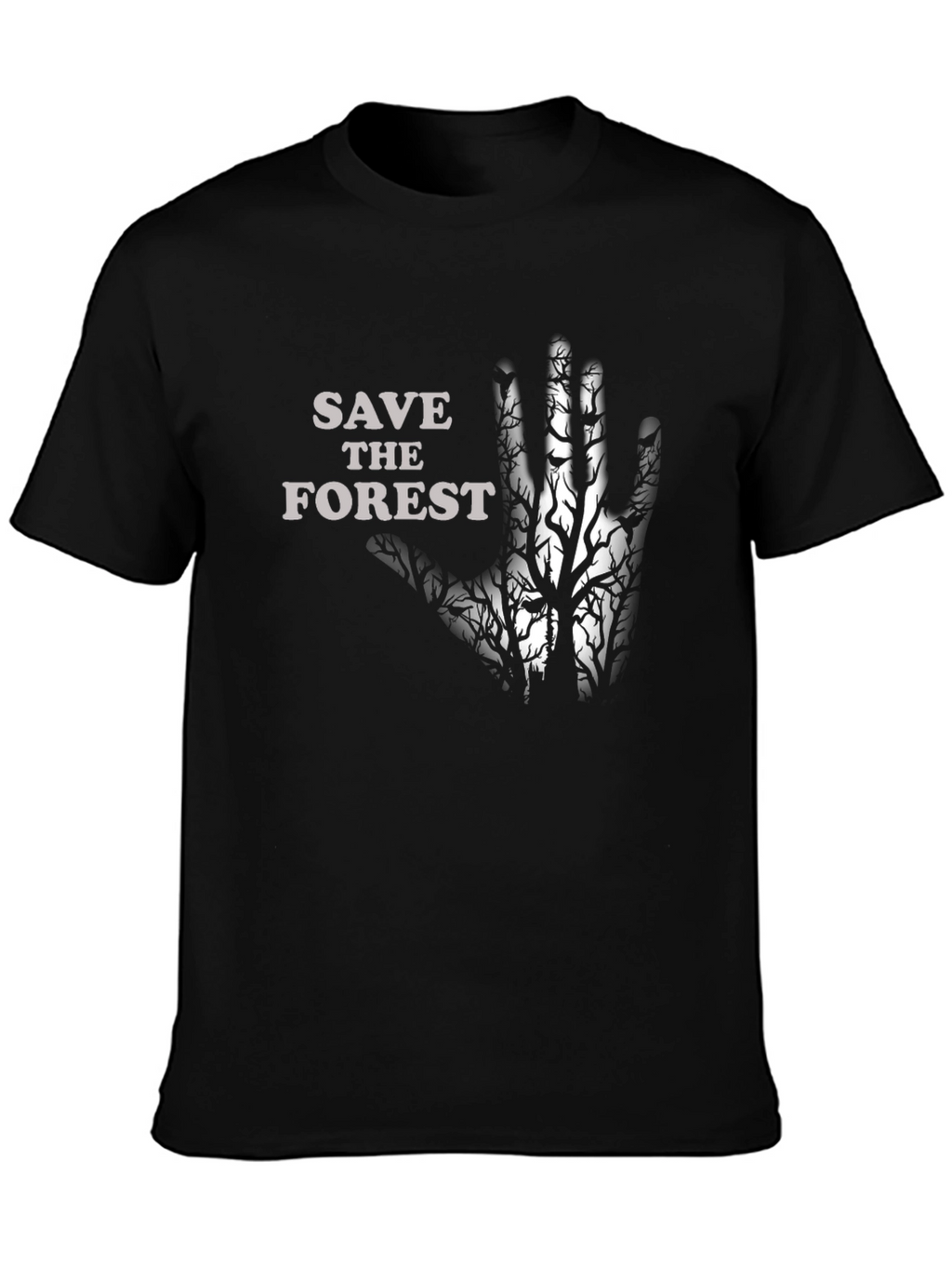 Save the Forest Graphic Tee - Black