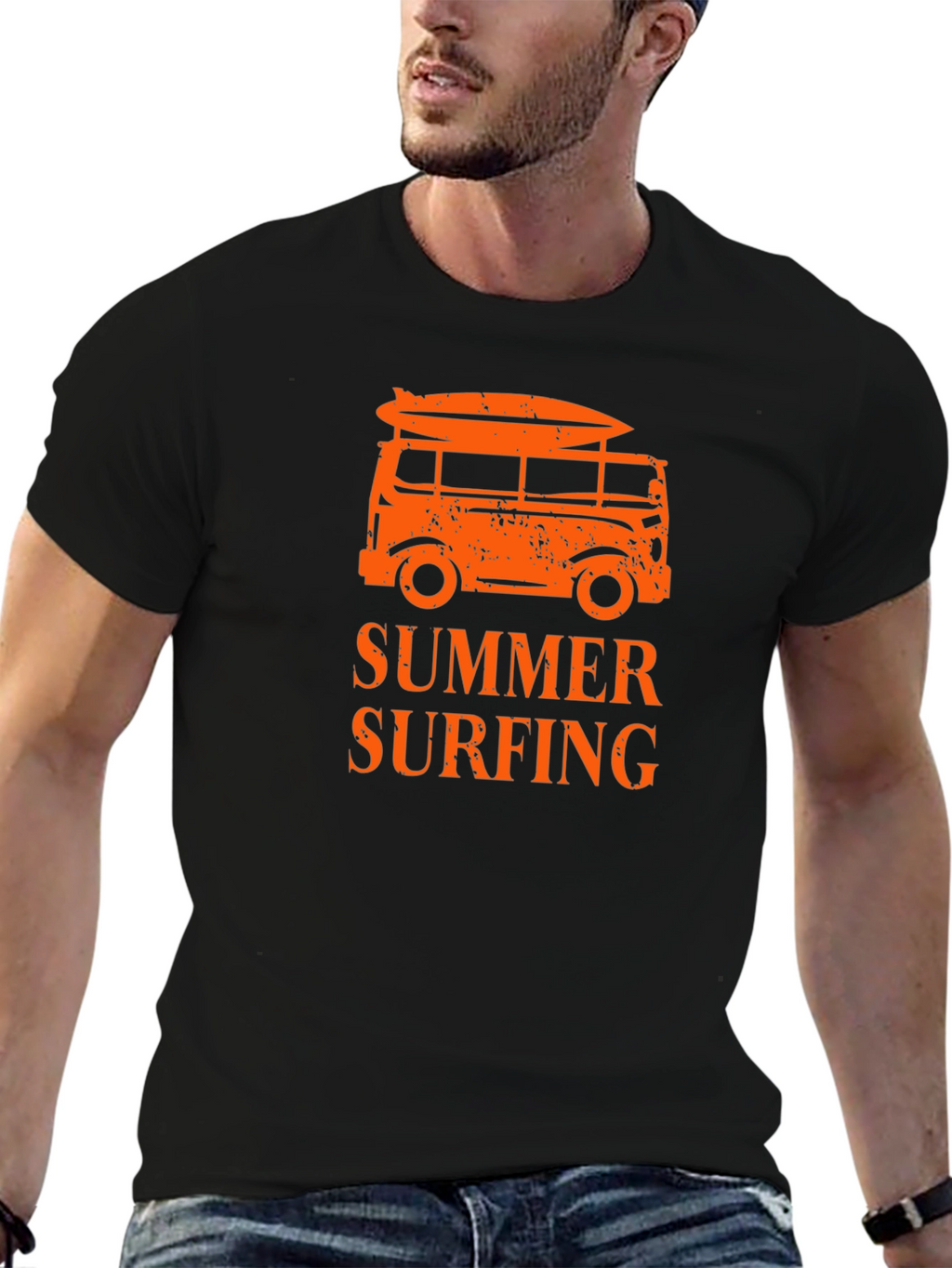 Summer Surfing T-Shirt Beach Van Tee
