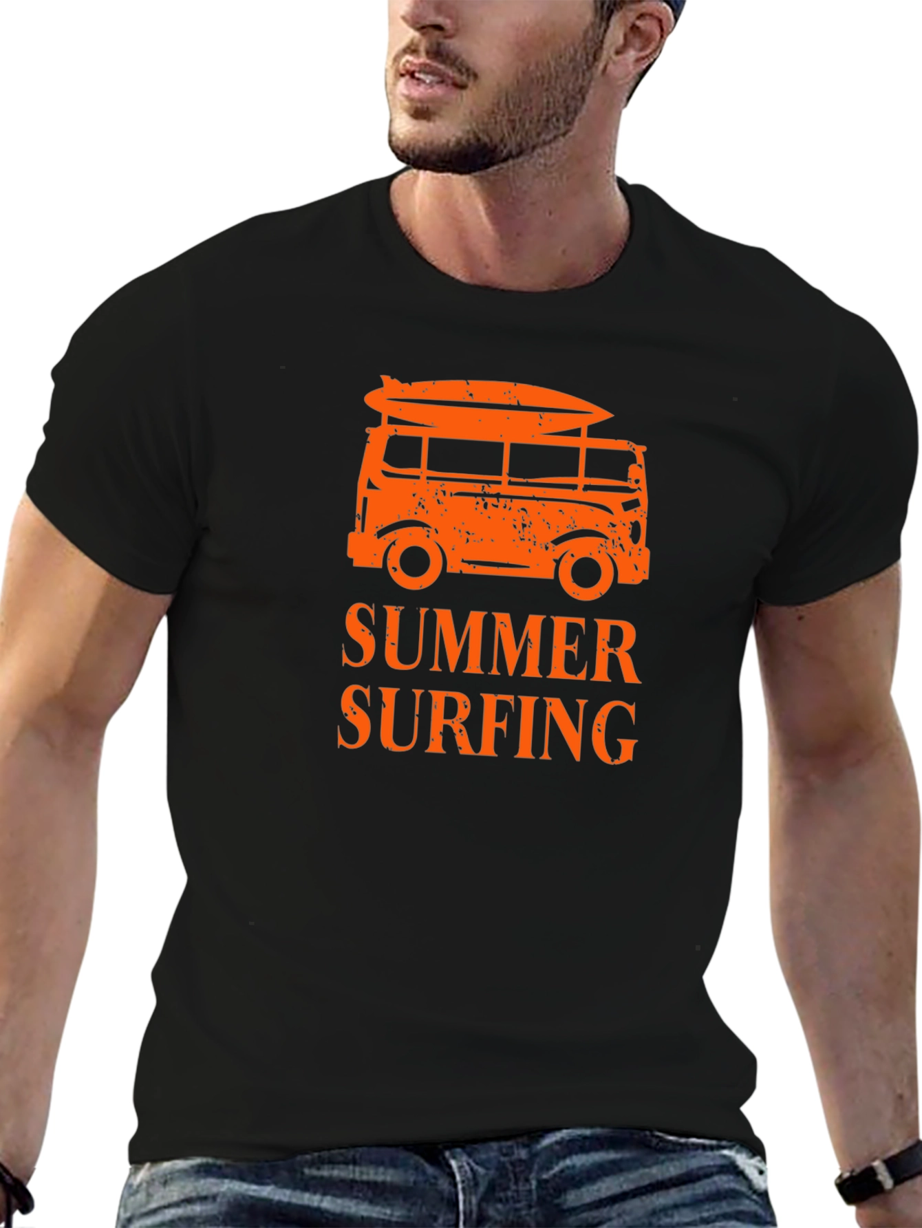 Summer Surfing T-Shirt Beach Van Tee