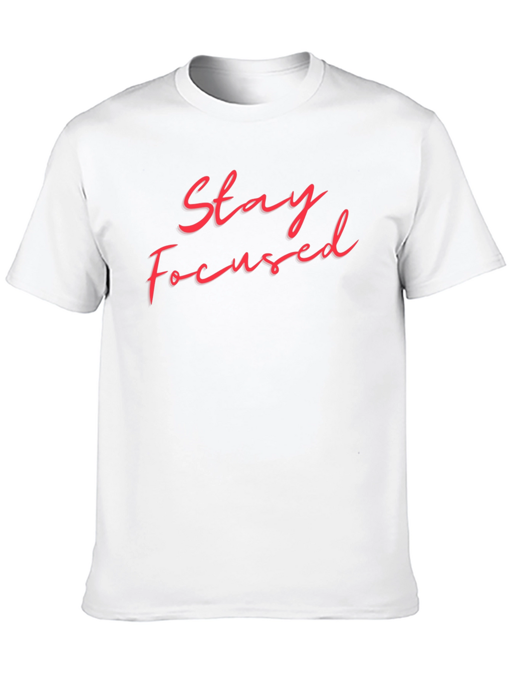 Stay Focused Black T-Shirt - Motivational Design