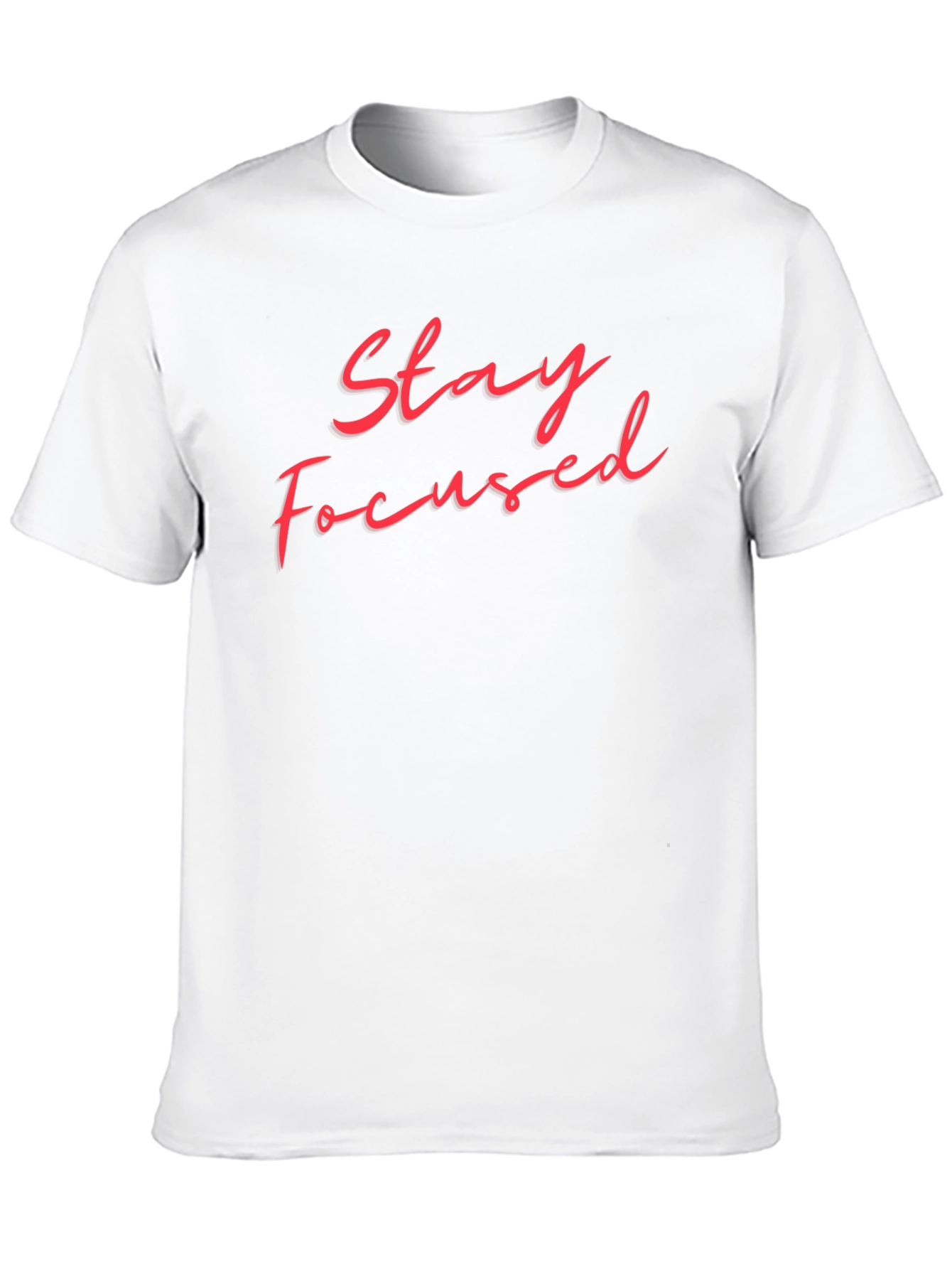 Stay Focused Black T-Shirt - Motivational Design