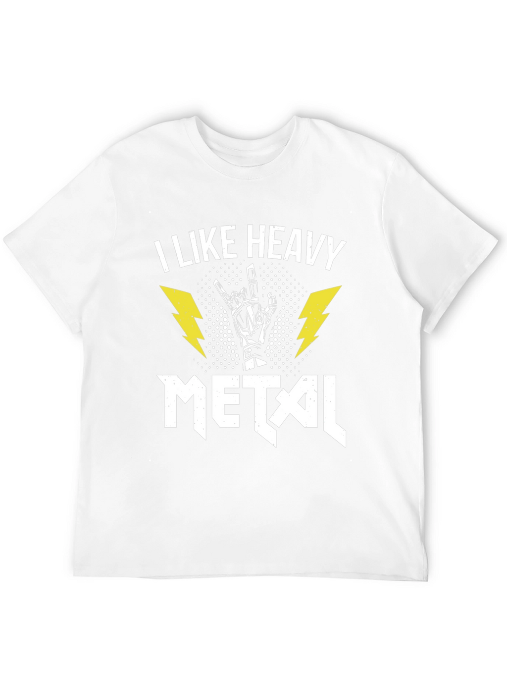 I Like Heavy Metal Black Graphic Tee Shirt
