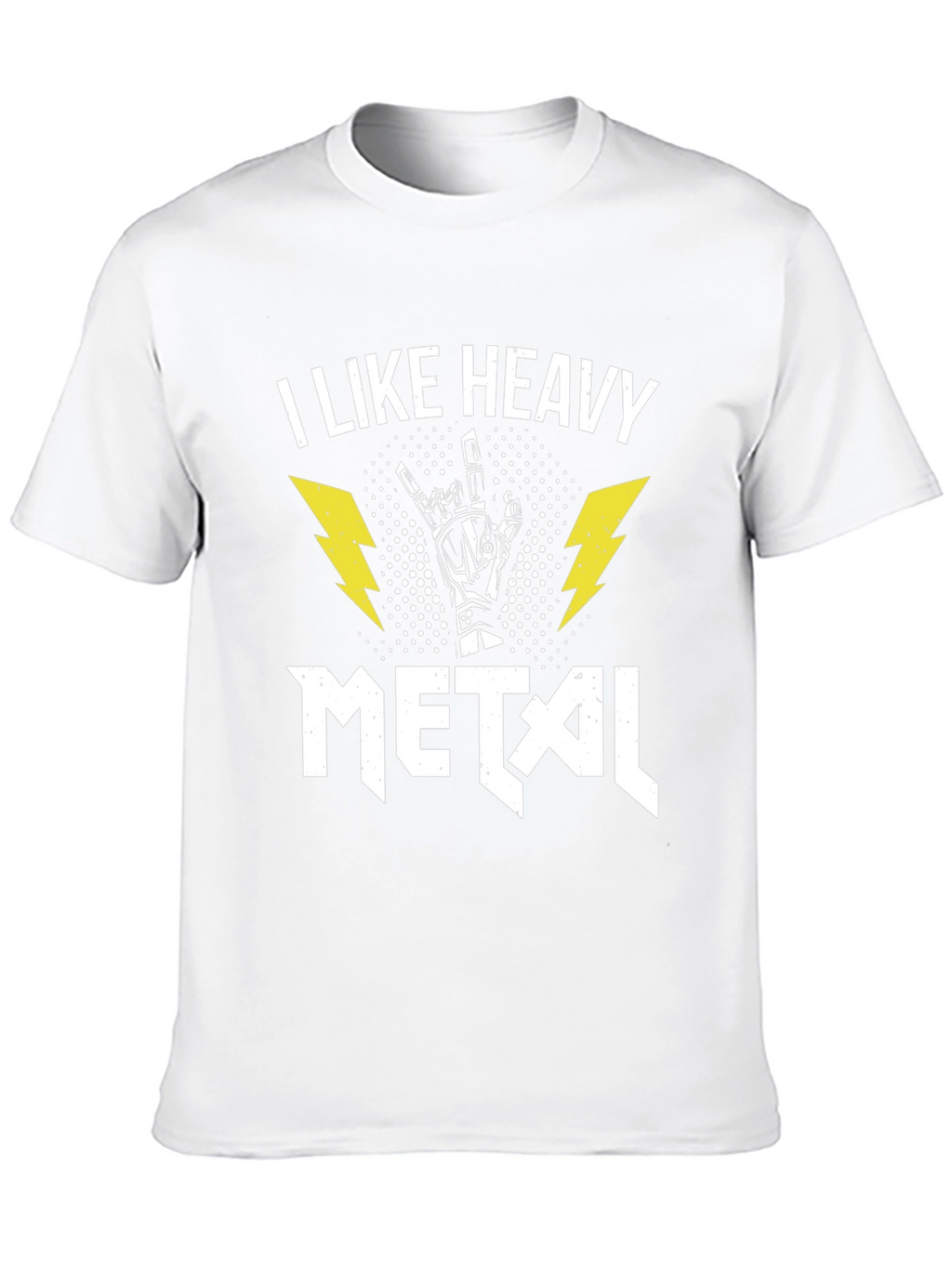 I Like Heavy Metal Black Graphic Tee Shirt