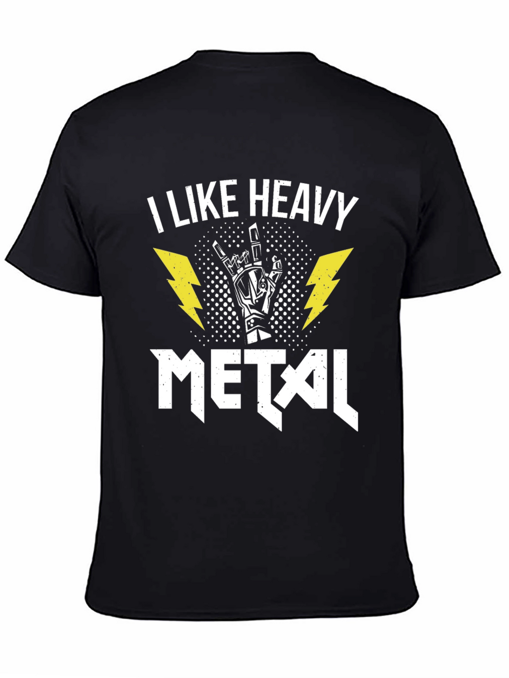 I Like Heavy Metal Black Graphic Tee Shirt