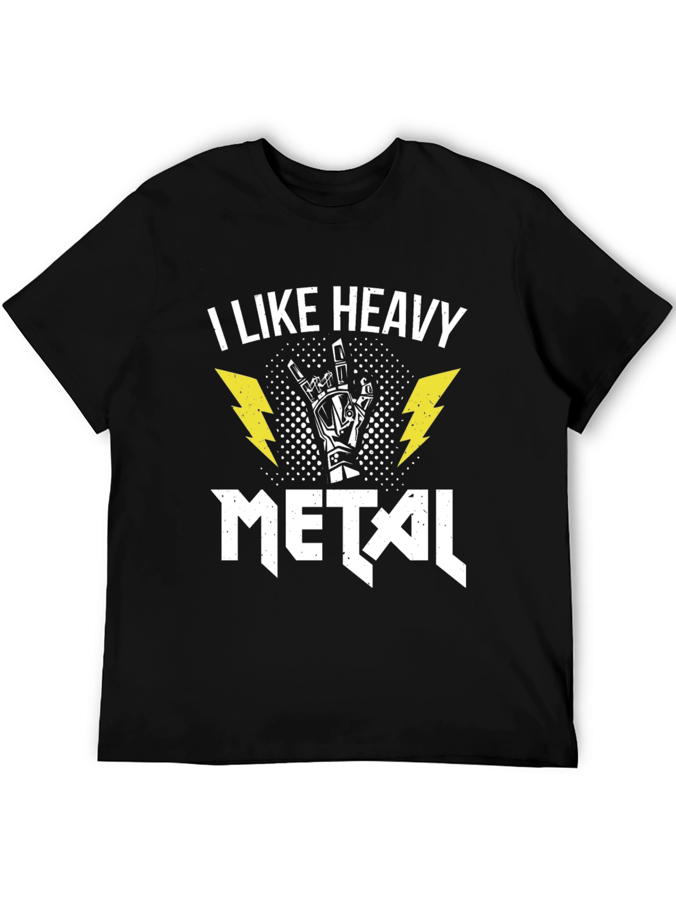 I Like Heavy Metal Black Graphic Tee Shirt