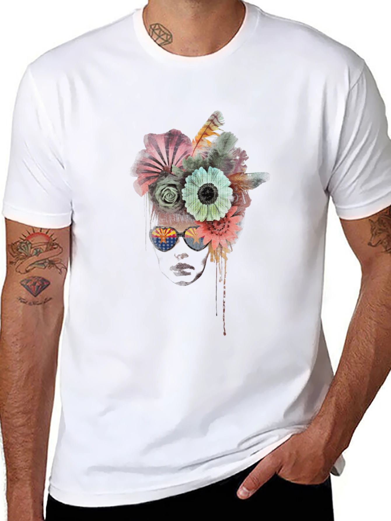 Floral Arizona Sunglasses Graphic Tee