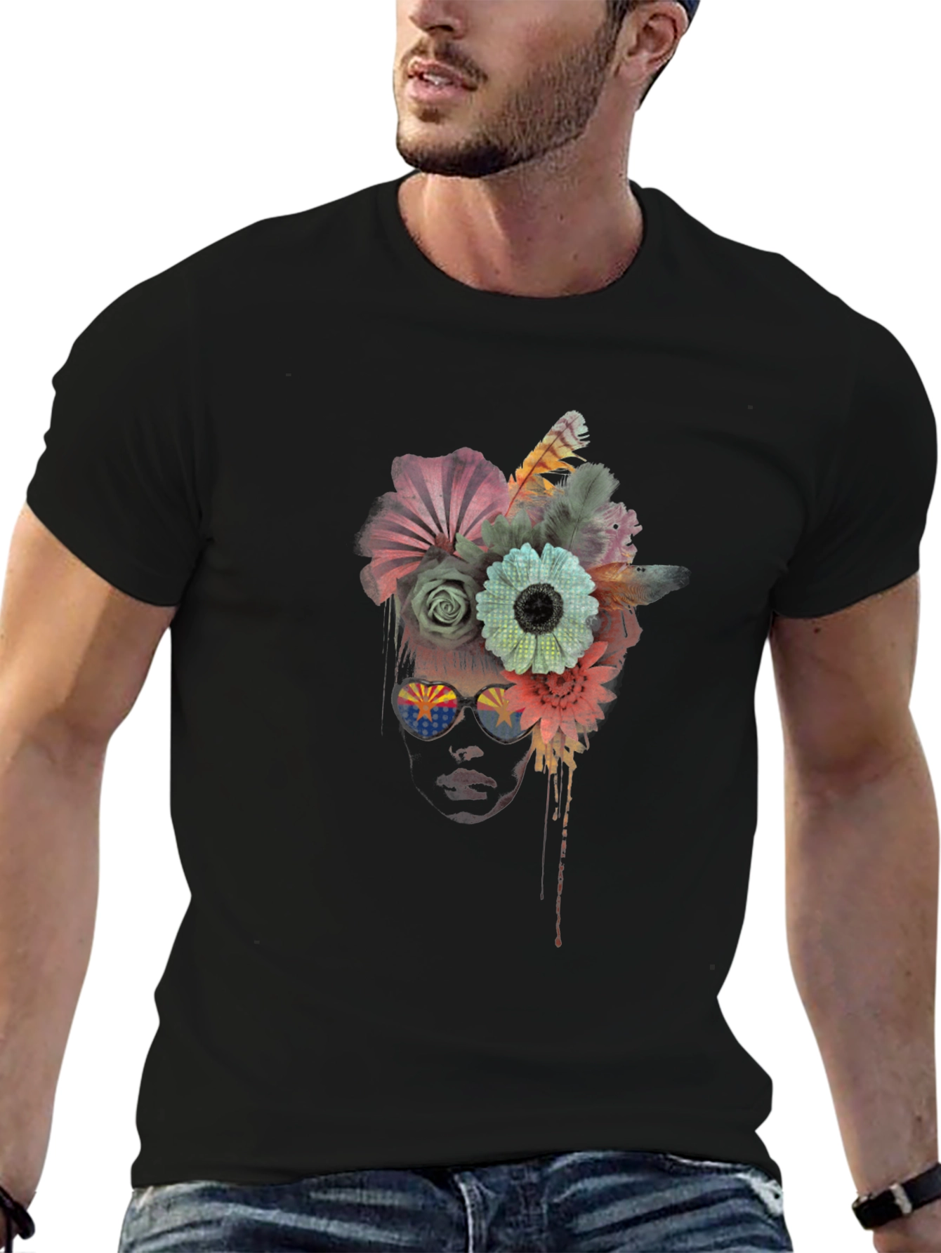 Floral Arizona Sunglasses Graphic Tee