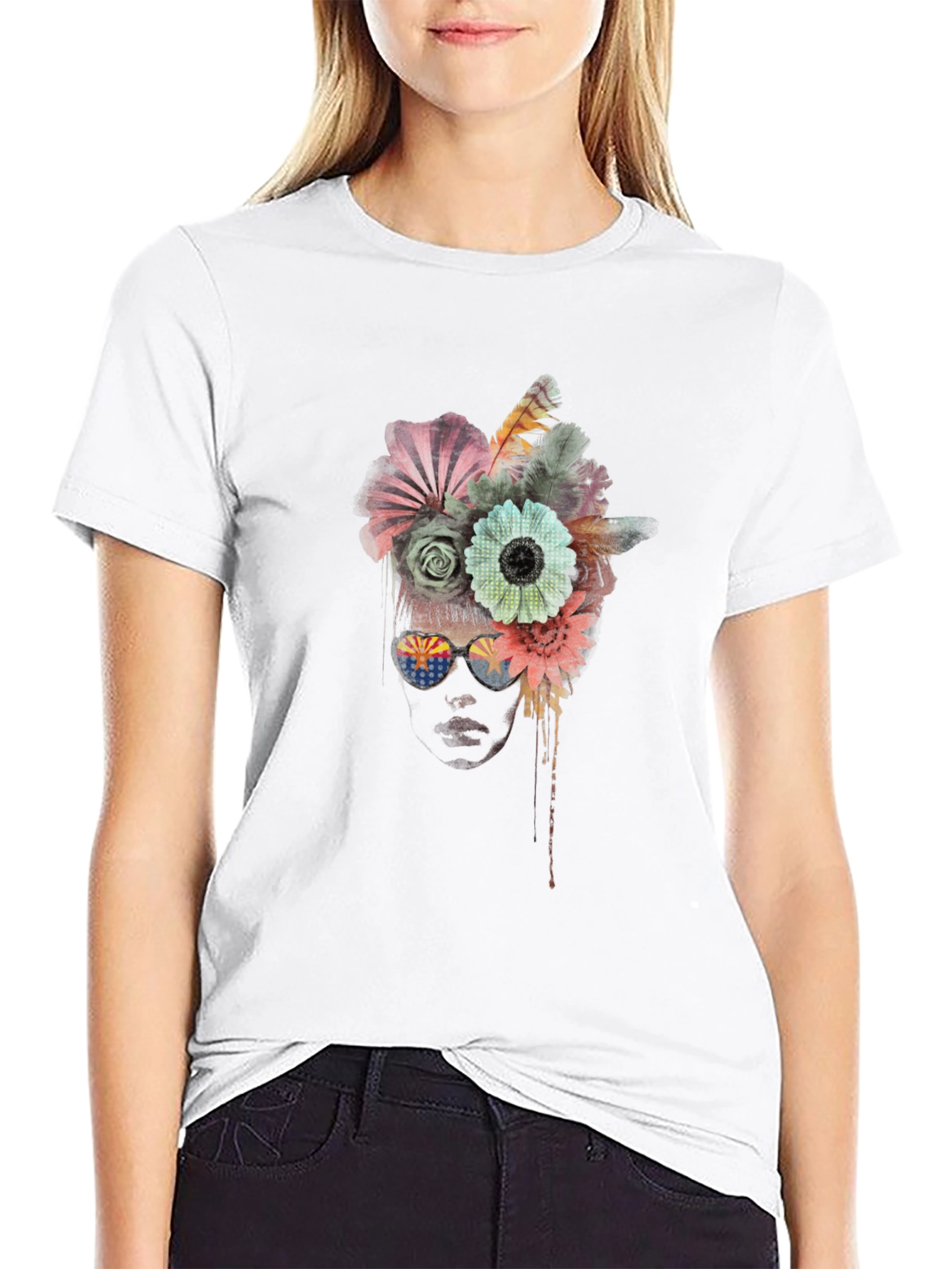 Floral Arizona Sunglasses Graphic Tee