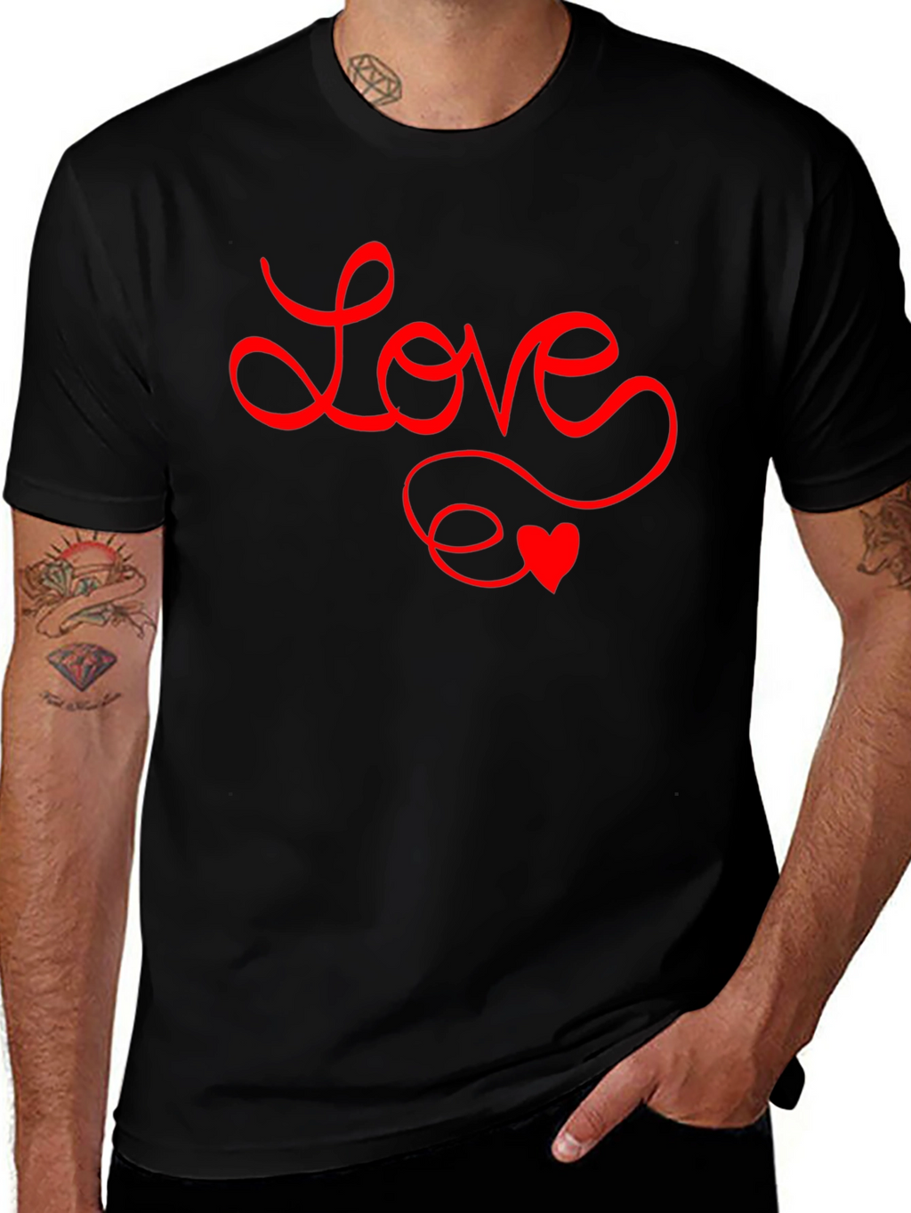 Love Heart Graphic Print Tee