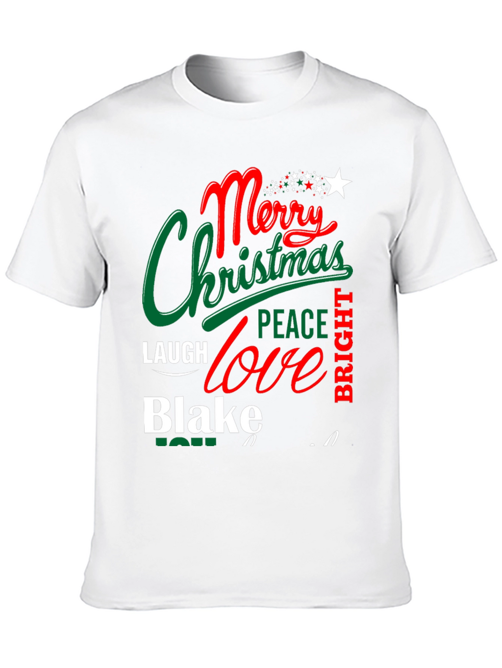 Merry Christmas Tee - Holiday Shirt - Personalized Name