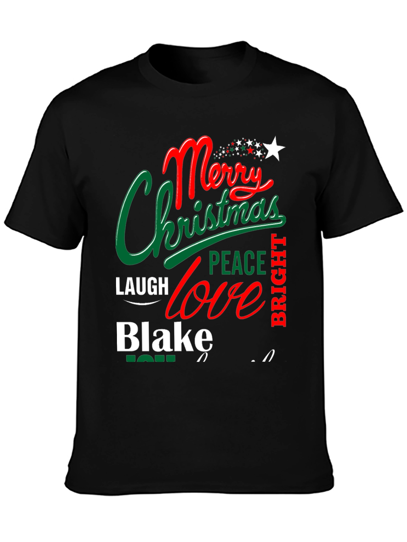 Merry Christmas Tee - Holiday Shirt - Personalized Name