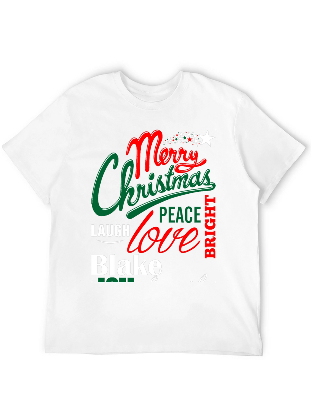 Merry Christmas Tee - Holiday Shirt - Personalized Name