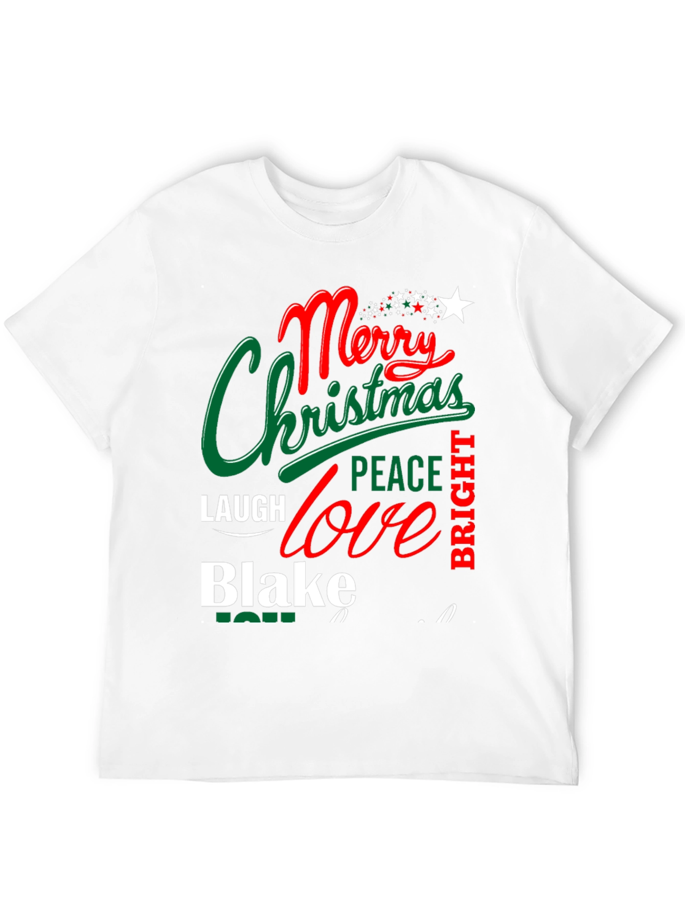 Merry Christmas Tee - Holiday Shirt - Personalized Name