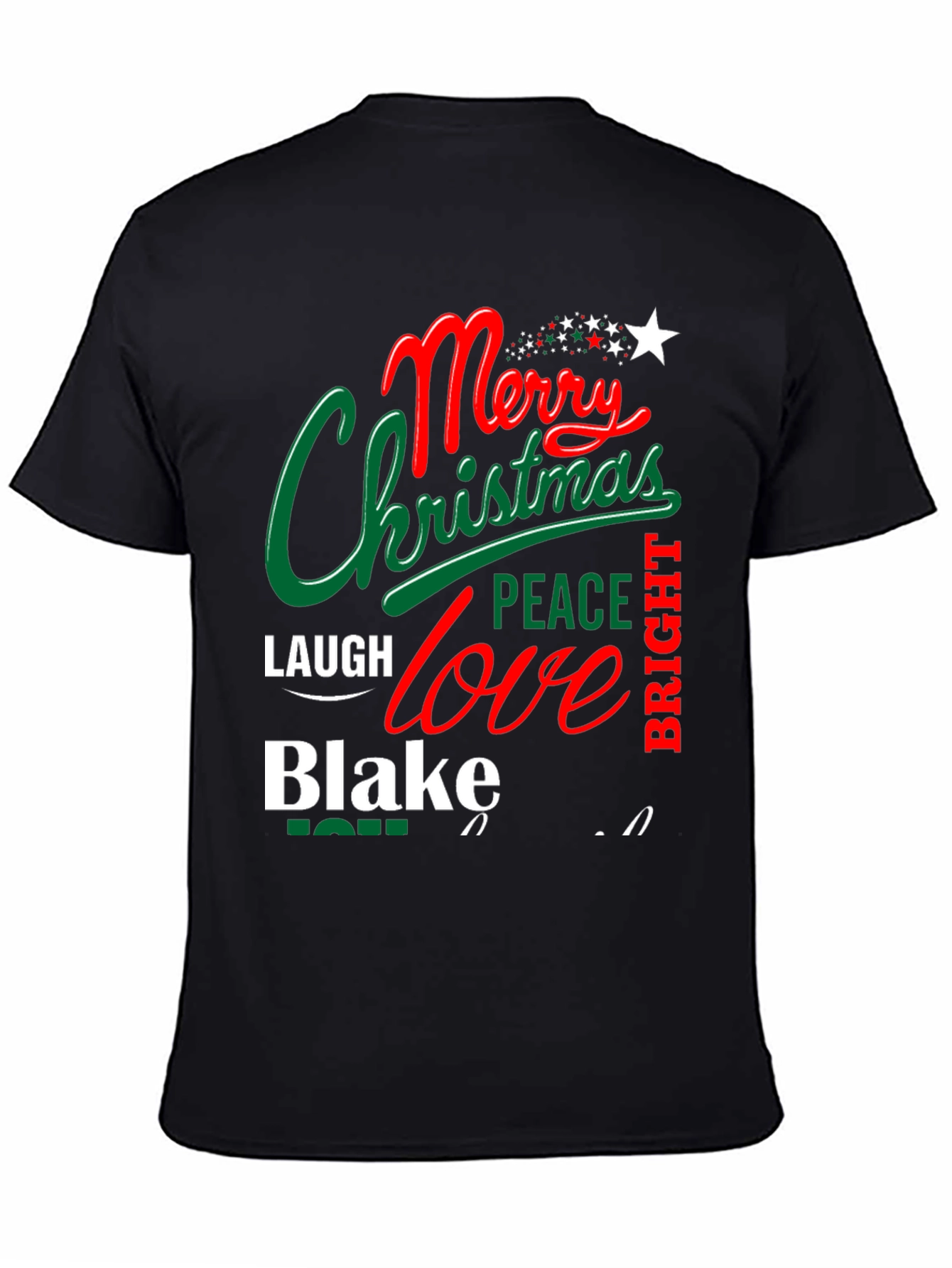 Merry Christmas Tee - Holiday Shirt - Personalized Name