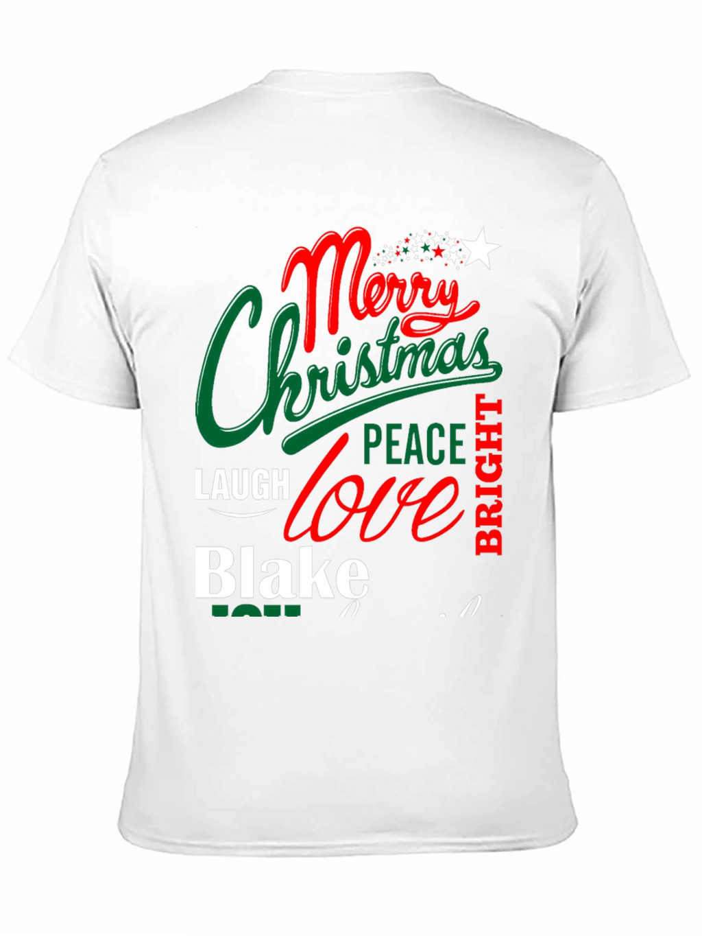 Merry Christmas Tee - Holiday Shirt - Personalized Name