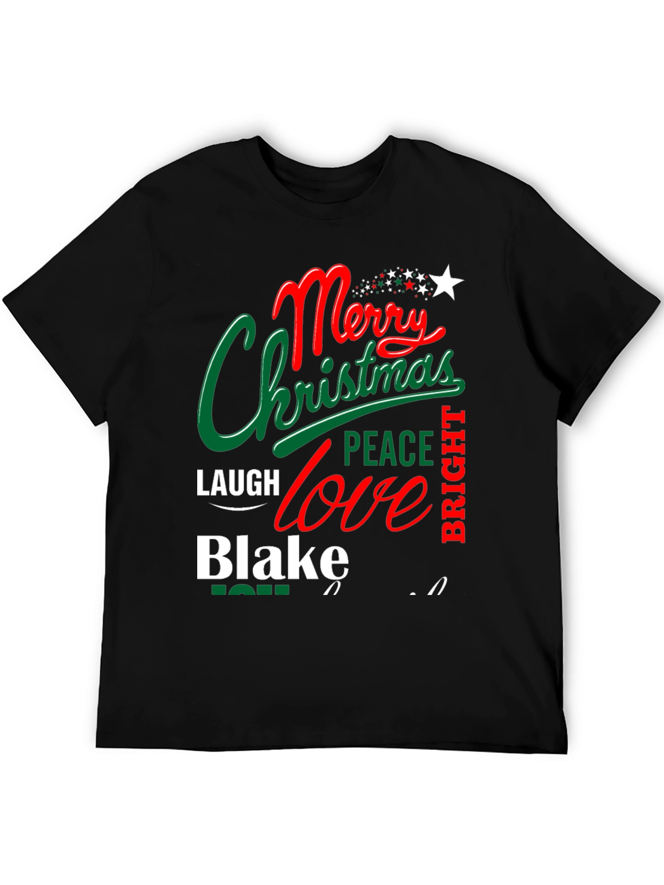 Merry Christmas Tee - Holiday Shirt - Personalized Name