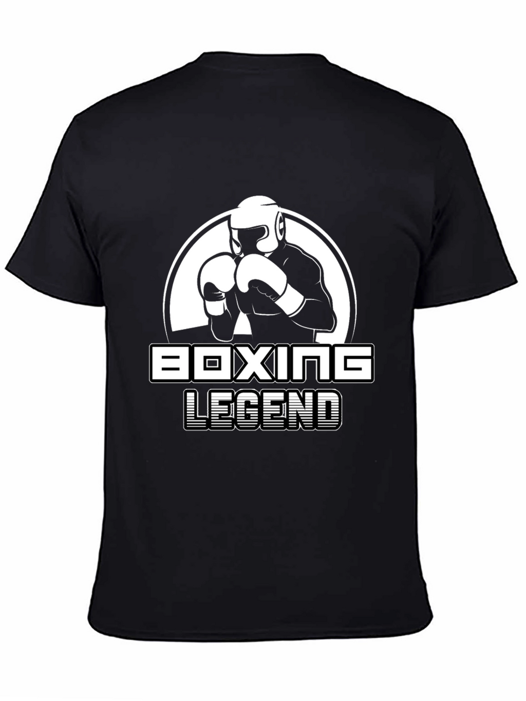 Boxing Legend Graphic Tee - Black Cotton T-Shirt