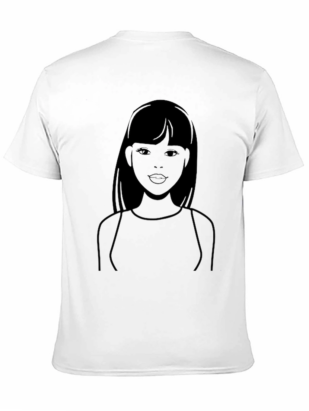 Stylish Black T-Shirt with Woman Graphic