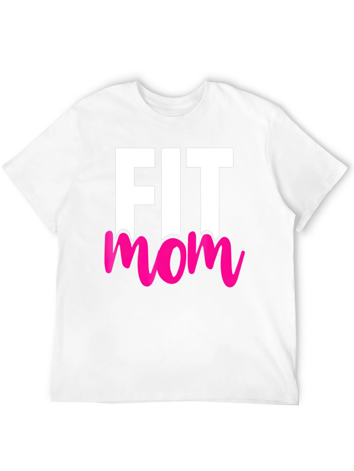 Fit Mom Graphic Tee - Black Cotton T-Shirt