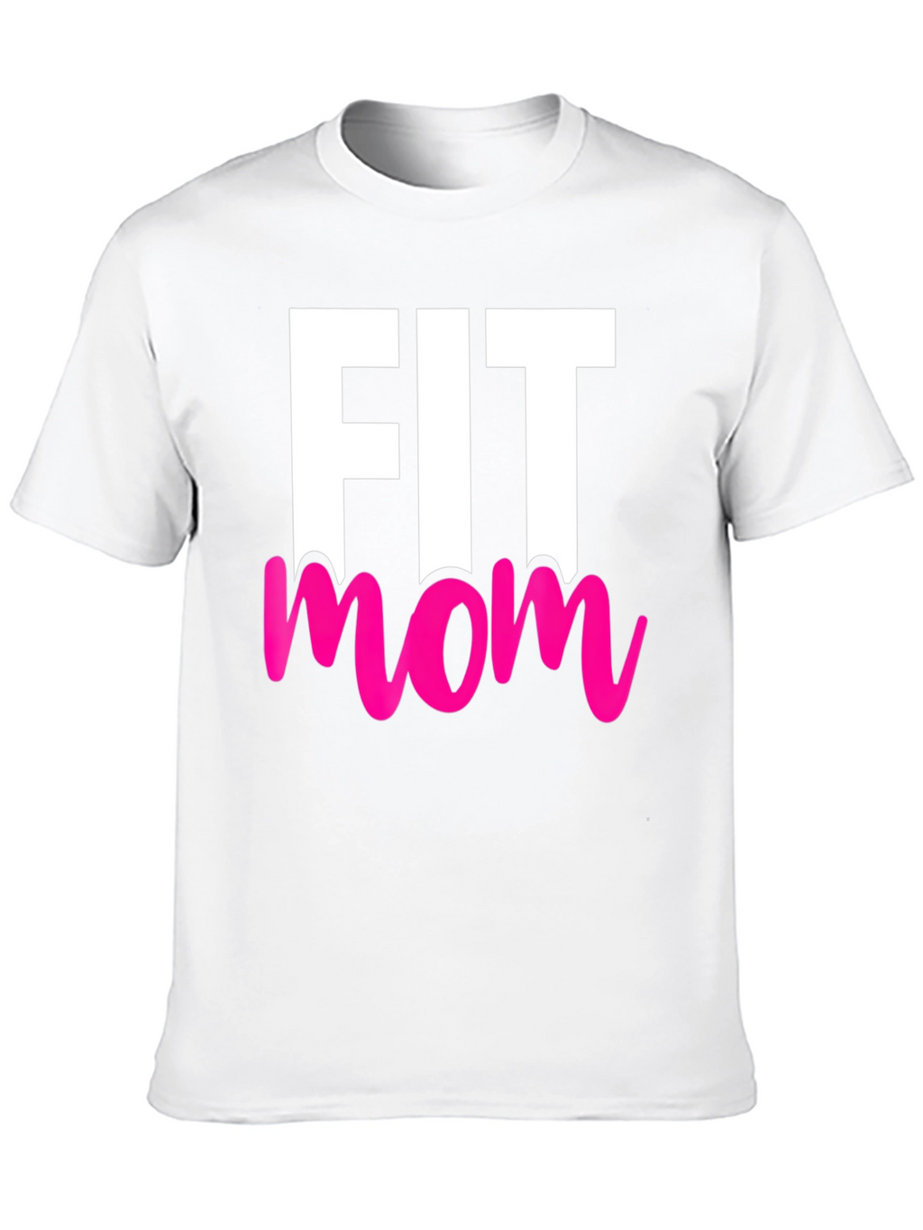 Fit Mom Graphic Tee - Black Cotton T-Shirt