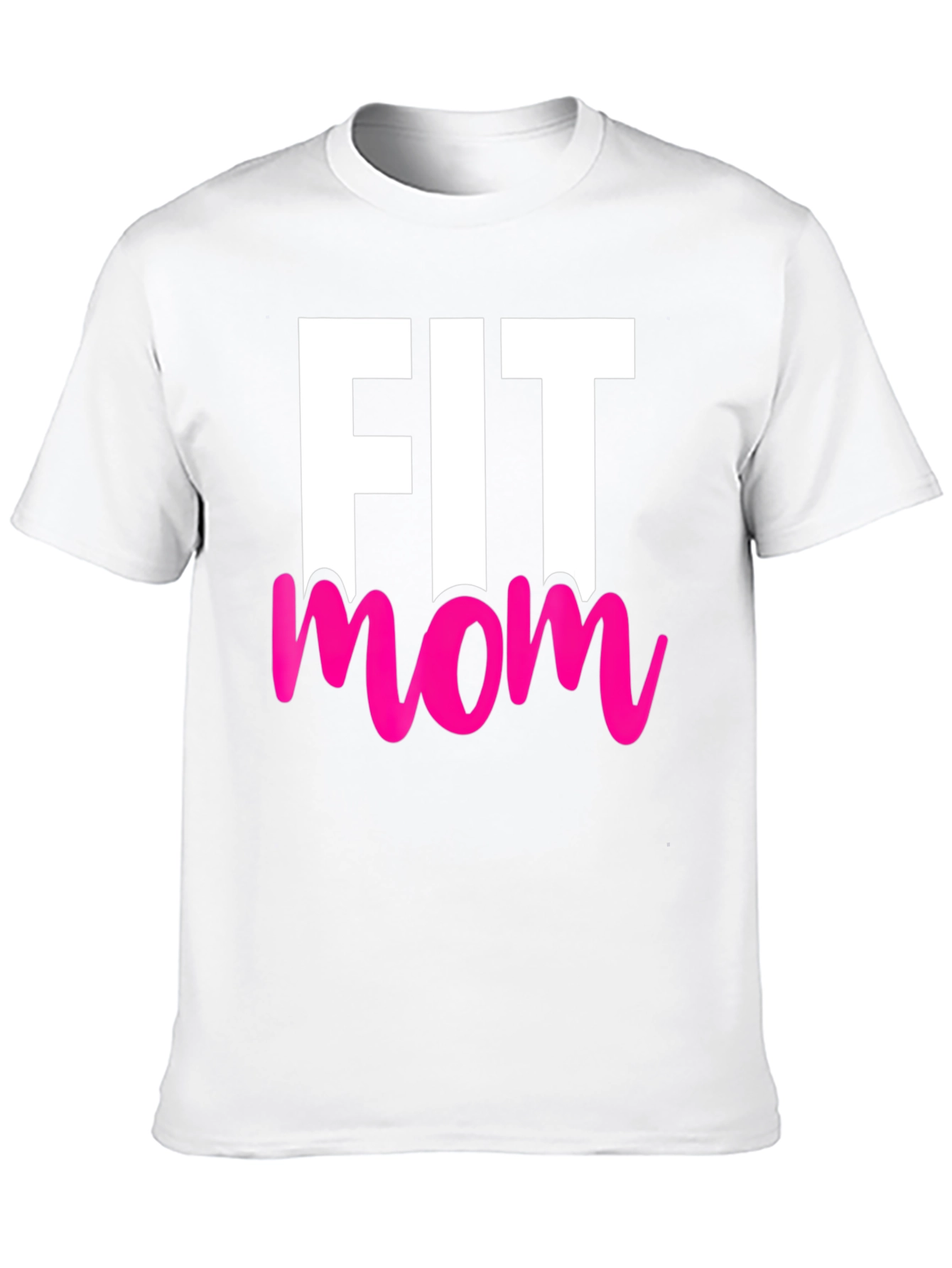 Fit Mom Graphic Tee - Black Cotton T-Shirt