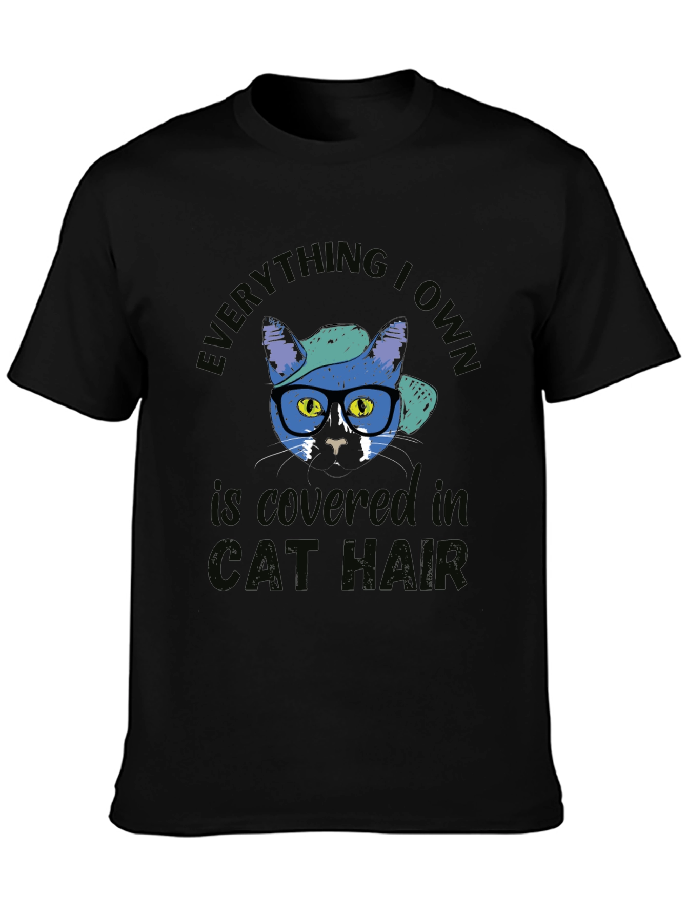 Everything I Own Is Covered in Cat Hair Black T-Shirt