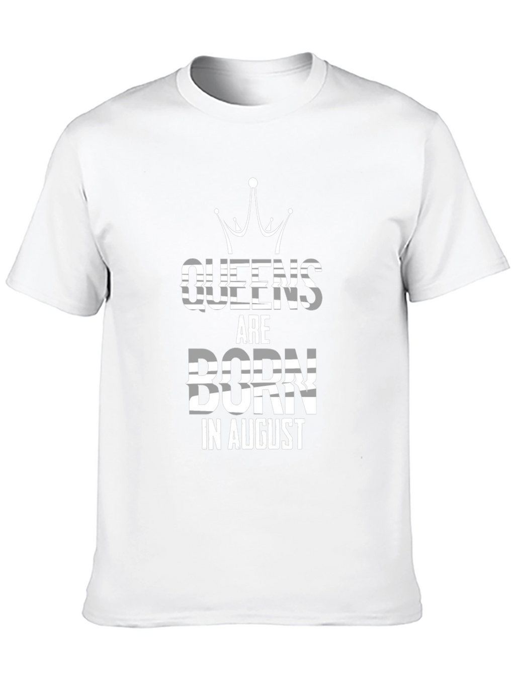 Queens Born in August Black T-Shirt