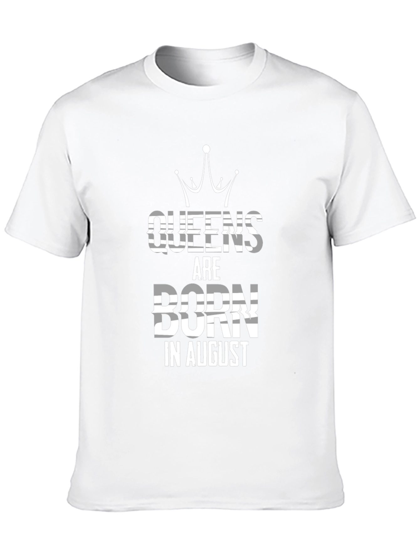 Queens Born in August Black T-Shirt