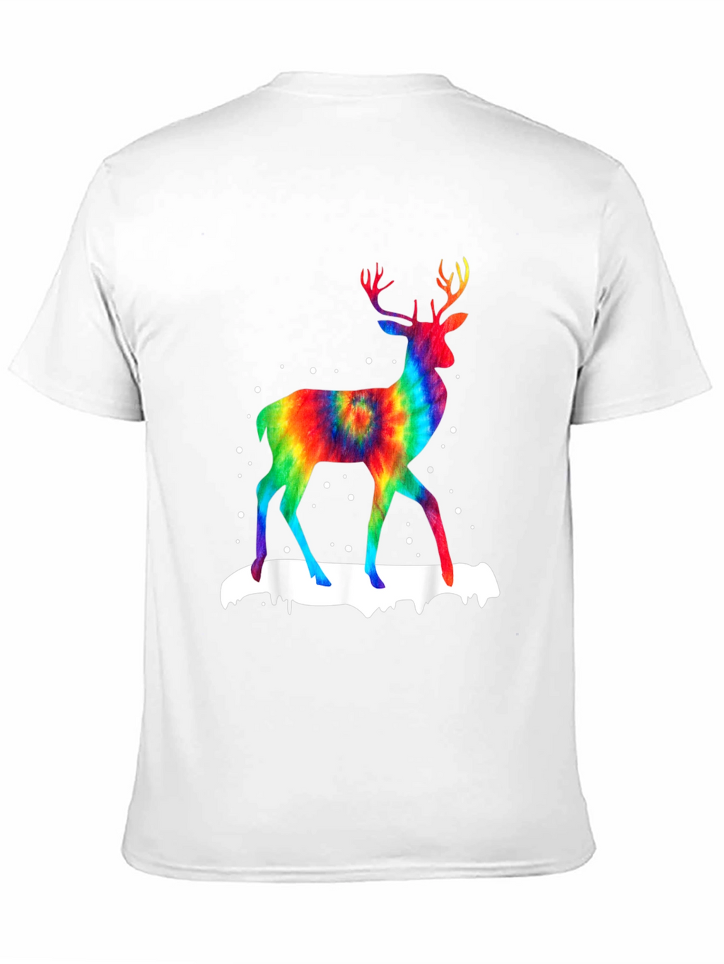 Rainbow Tie-Dye Deer Graphic T-Shirt