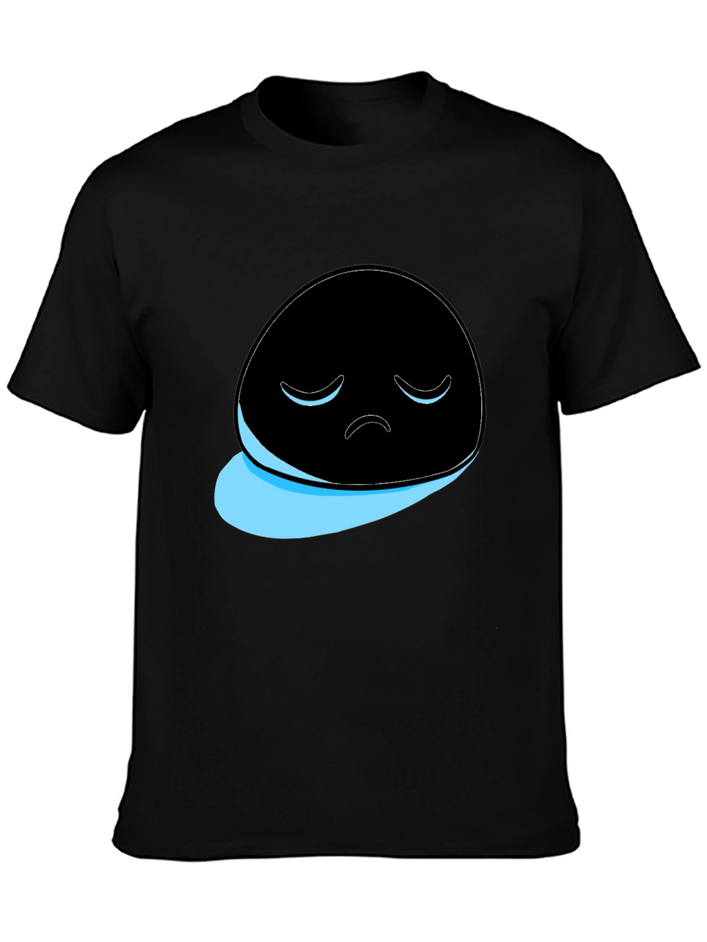 Sad Ghost Graphic T-Shirt - Mens Black Tee