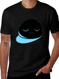 Sad Ghost Graphic T-Shirt - Mens Black Tee