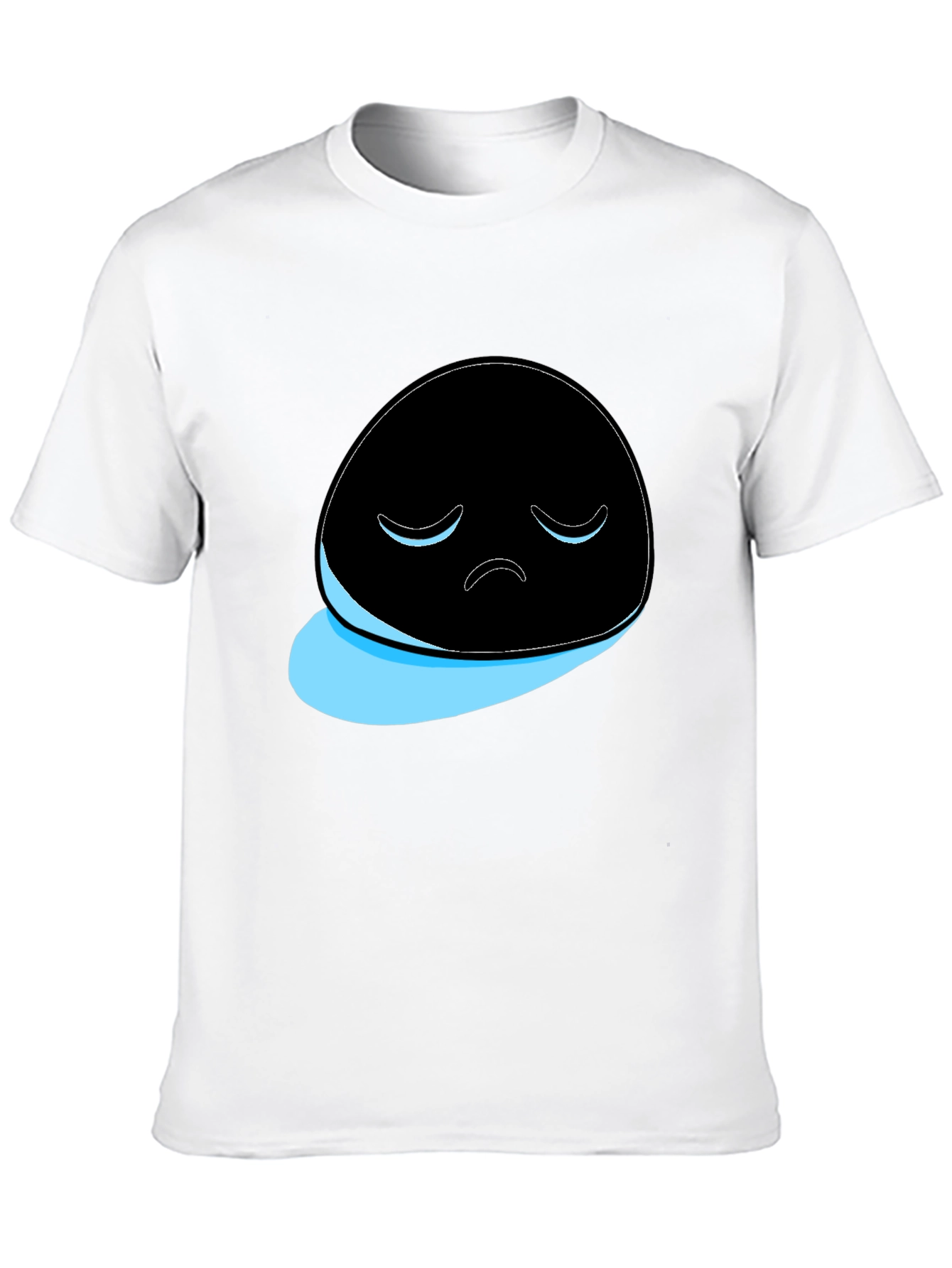 Sad Ghost Graphic T-Shirt - Mens Black Tee
