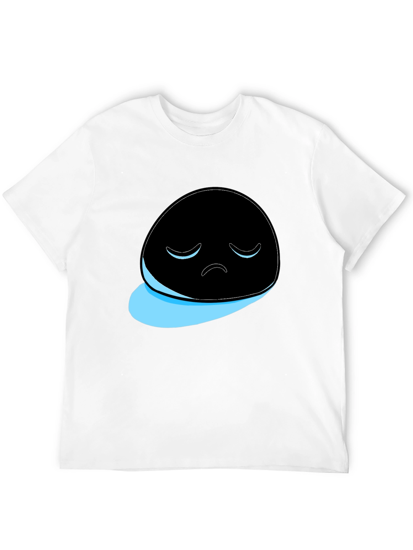 Sad Ghost Graphic T-Shirt - Mens Black Tee