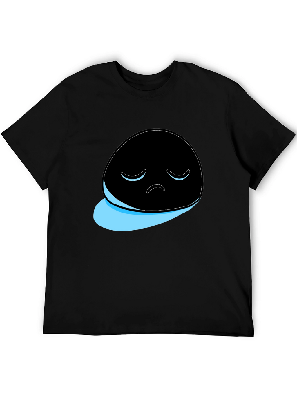 Sad Ghost Graphic T-Shirt - Mens Black Tee
